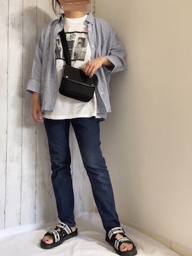 「COCOSHNIK（ココシュニック）のアイテム」を使った、めるもさん（レディース・158cm）の夏コーディネート