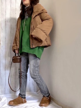 「BACK NUMBER（バックナンバー）のアイテム（ジャケット/アウター）」を使った、めるもさん（レディース・158cm）の冬コーディネート