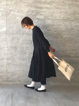 「Gauze#（ガーゼ）のアイテム」を使った、miyuさん（レディース・172cm）の冬コーディネート