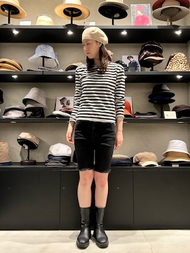 「arth（アース）のアイテム（帽子）」を使った、maoさん（レディース・168cm）の秋コーディネート