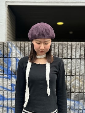 「arth（アース）のアイテム（帽子）」を使った、maoさん（レディース・168cm）の冬コーディネート