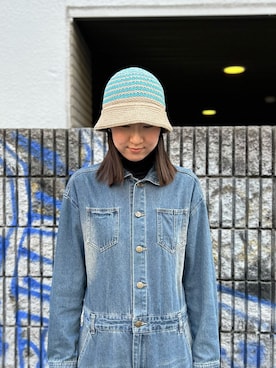 「arth（アース）のアイテム（帽子）」を使った、maoさん（レディース・168cm）の春コーディネート