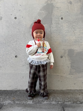 「Cienta（シエンタ）のアイテム（シューズ）」を使った、zeeeeenさん（キッズ・100cm）の春コーディネート