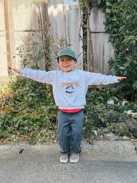 「Harley-Davidson（ハーレーダビッドソン）のアイテム」を使った、zeeeeenさん（キッズ・100cm）の春コーディネート