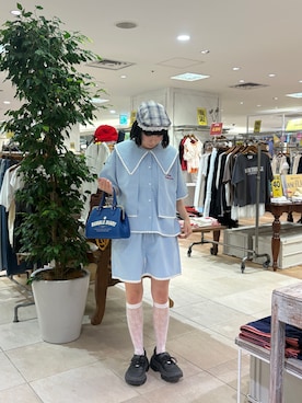 「HELLO.SANFRANCISCO（ハローサンフランシスコ）のアイテム」を使った、コウメさん（レディース・155cm）の夏コーディネート