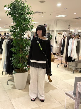 「CIAOPANIC TYPY（チャオパニックティピー）のアイテム（アクセサリー）」を使った、コウメさん（レディース・155cm）の夏コーディネート