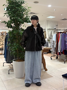 「CIAOPANIC TYPY（チャオパニックティピー）のアイテム（ブルゾン）」を使った、コウメさん（レディース・155cm）の春コーディネート