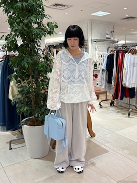 「CIAOPANIC TYPY（チャオパニックティピー）のアイテム（その他アウター）」を使った、コウメさん（レディース・155cm）の春コーディネート