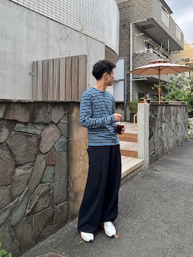 「NEONSIGN（ネオンサイン）のアイテム」を使った、shumaさん（メンズ・172cm）の夏コーディネート
