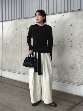 「KBF（ケイビーエフ）のアイテム（トップス）」を使った、舞 波さん（レディース・166cm）の春コーディネート