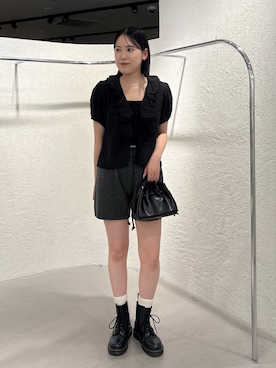 「KBF（ケイビーエフ）のアイテム（パンツ）」を使った、舞 波さん（レディース・166cm）の夏コーディネート