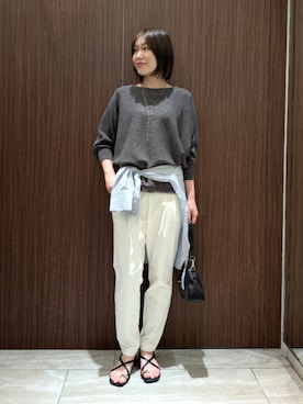 「qualite（カリテ）のアイテム（パンツ）」を使った、inohonaさん（レディース・168cm）の春コーディネート