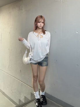 「tinkerend（ティンカーエンド）のアイテム」を使った、onxxqmさん（レディース・156cm）の夏コーディネート