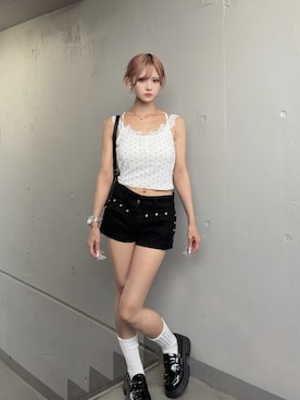 「tinkerend（ティンカーエンド）のアイテム」を使った、onxxqmさん（レディース・156cm）の夏コーディネート