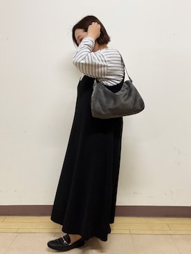 「russet（ラシット）のアイテム（ショルダーバッグ）」を使った、coboayuさん（レディース・165cm）の秋コーディネート