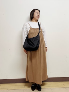 「russet（ラシット）のアイテム（ショルダーバッグ）」を使った、coboayuさん（レディース・165cm）の秋コーディネート
