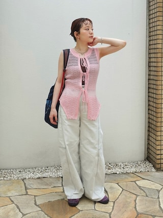 「PRANK PROJECT(プランクプロジェクト)のアイテム(タンクトップ)」を使った、a z u さん(レディース・151cm)の夏コーディネート