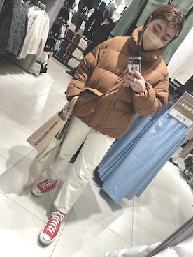 「GAP（ギャップ）のアイテム（ジャケット/アウター、ブラウン系）」を使った、かほぴん、さん（レディース・162cm）の冬コーディネート