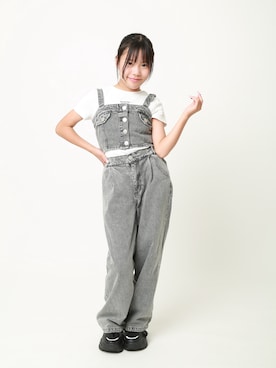「LOVETOXIC（ラブトキシック）のアイテム」を使った、Ri-naさん（キッズ・143cm）の秋コーディネート