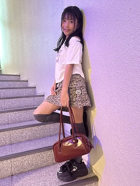 「LOVETOXIC（ラブトキシック）のアイテム」を使った、Ri-naさん（キッズ・143cm）の秋コーディネート