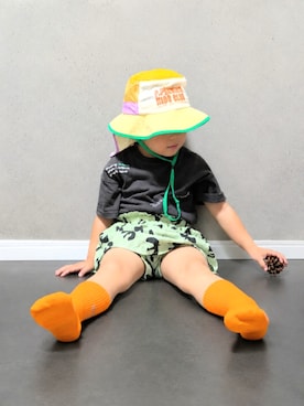 「devirock（デビロック）のアイテム」を使った、YOTSUBA🍀さん（キッズ・100cm）の夏コーディネート