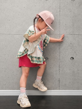「Birthday（バースデイ）のアイテム」を使った、YOTSUBA🍀さん（キッズ・100cm）の夏コーディネート