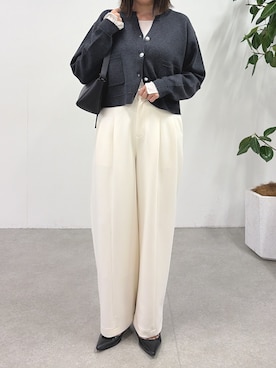 「PAPILLONNER（パピヨネ）のアイテム」を使った、takanoさん（レディース・162cm）の秋コーディネート