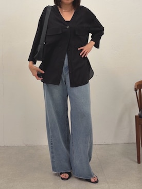 「PAPILLONNER（パピヨネ）のアイテム」を使った、takanoさん（レディース・162cm）の夏コーディネート