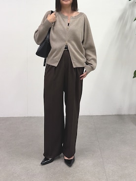 「PAPILLONNER（パピヨネ）のアイテム」を使った、takanoさん（レディース・162cm）の秋コーディネート