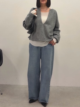 「COLLAGE GALLARDAGALANTE（コラージュガリャルダガランテ）のアイテム（デニムパンツ）」を使った、takanoさん（レディース・162cm）の秋コーディネート