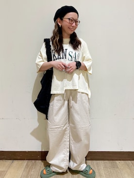 「SOMETHING（サムシング）のアイテム（パンツ）」を使った、misaさん（レディース・152cm）の夏コーディネート