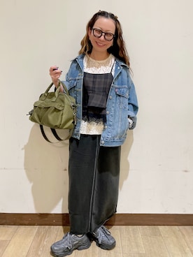 「Levi's（リーバイス）のアイテム（ジャケット/アウター）」を使った、misaさん（レディース・152cm）の秋コーディネート