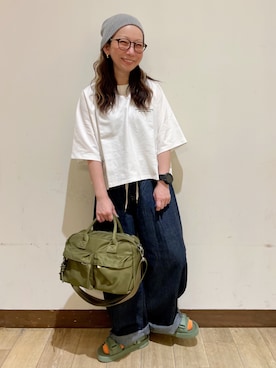「SOMETHING（サムシング）のアイテム（パンツ）」を使った、misaさん（レディース・152cm）の夏コーディネート