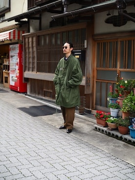 「アイテム（ローファー）」を使った、YOさん（メンズ・177cm）の秋コーディネート