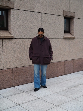 「アイテム（ローファー）」を使った、YOさん（メンズ・177cm）の秋コーディネート