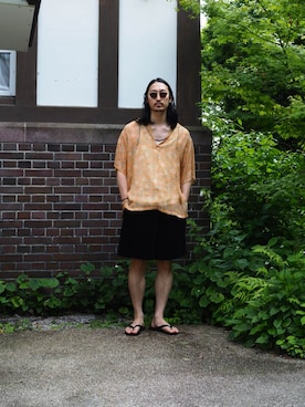 「アイテム（トップス）」を使った、YOさん（メンズ・177cm）の夏コーディネート