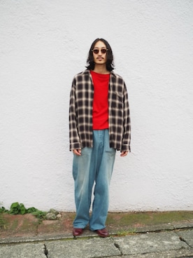 「OLIVER PEOPLES」｜YOさん（メンズ・177cm）の秋コーディネート