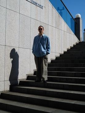 「A.PRESSE（アプレッセ）のアイテム」を使った、YOさん（メンズ・177cm）の冬コーディネート