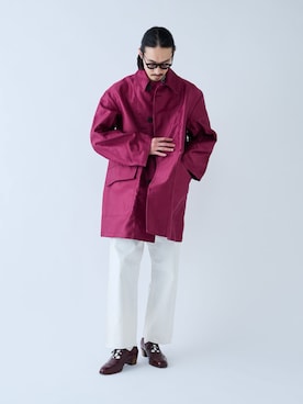 「OUTIL（ウティ）のアイテム（ジャケット/アウター）」を使った、YOさん（メンズ・177cm）の春コーディネート