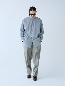 「YLEVE（イレーヴ）のアイテム（パンツ）」を使った、YOさん（メンズ・177cm）の春コーディネート