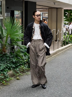 「m's braque(エムズブラック)のアイテム」を使った、YOさん(メンズ・177cm)の夏コーディネート
