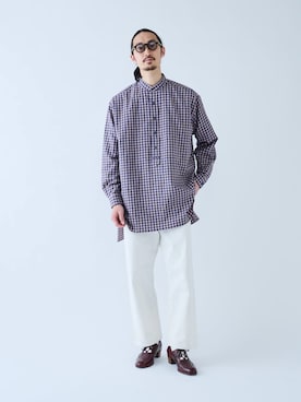 「SCYE BASICS（サイベーシックス）のアイテム（トップス）」を使った、YOさん（メンズ・177cm）の春コーディネート