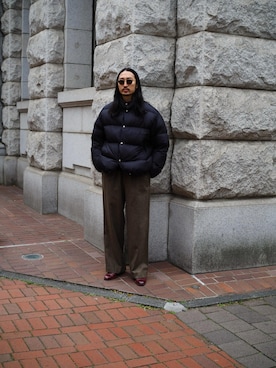 「アイテム（パンツ）」を使った、YOさん（メンズ・177cm）の冬コーディネート