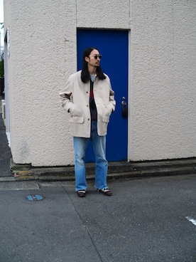 「アイテム（パンツ）」を使った、YOさん（メンズ・177cm）の秋コーディネート