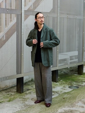 「CASEY CASEY（ケイシーケイシー）のアイテム」を使った、YOさん（メンズ・177cm）の夏コーディネート