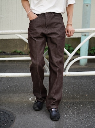 AURALEE オーラリー  デニムパンツ　茶色 YO｜AURALEEのデニムパンツを使ったコーディネート - WEAR