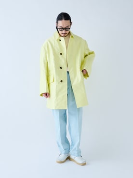 「YLEVE（イレーヴ）のアイテム（パンツ）」を使った、YOさん（メンズ・177cm）の春コーディネート