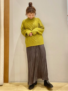 「アランニット」｜tomopuuさん（レディース・152cm）の秋コーディネート