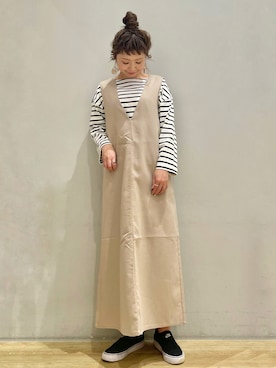 「earth music&ecology（アースミュージックアンドエコロジー）のアイテム」を使った、tomopuuさん（レディース・152cm）の春コーディネート
