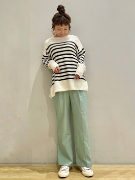 「パネルボーダー」｜tomopuuさん（レディース・152cm）の春コーディネート